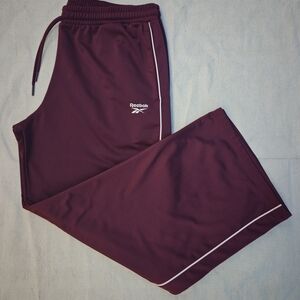 Reebok Identity Vector Tricot Track Pants Women’s XL Burgundy Athletic Joggers